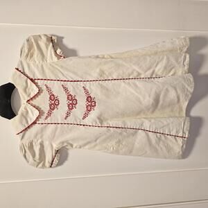 Vintage Hand-Sewn and Appliqued Children's Cotton Dress